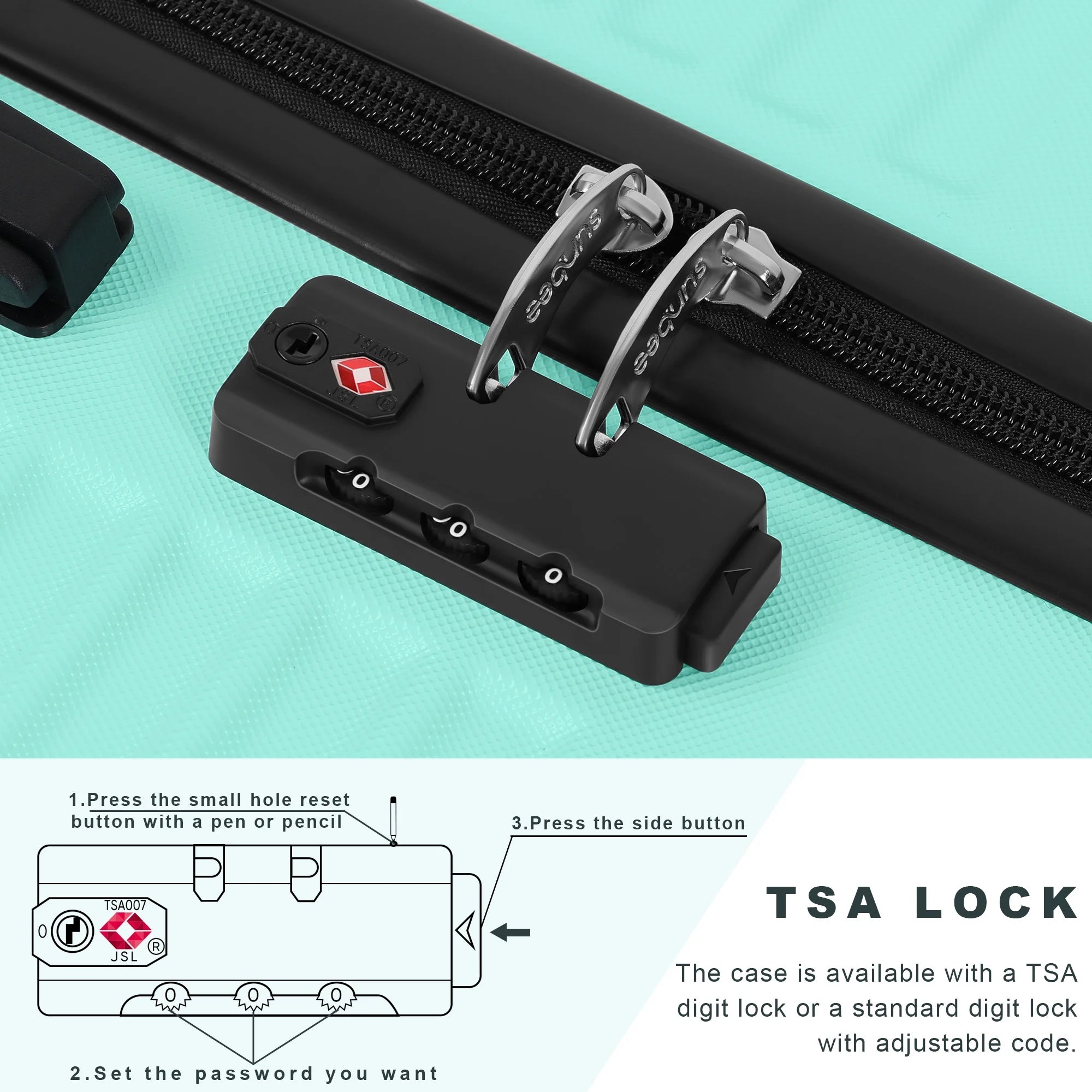 Luggage Sets 3 Piece Hardshell Luggage Hardside Luggage Set Lightweight Suitcases with Spinner Wheels, TSA Lock