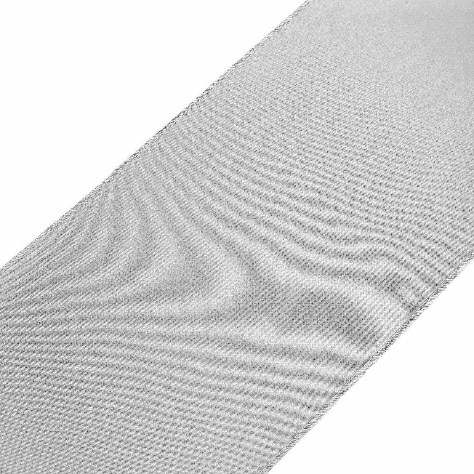 Balsacircle 5 Pieces Silver 12" X 108" Polyester Table Top Runners Wedding Party Linens