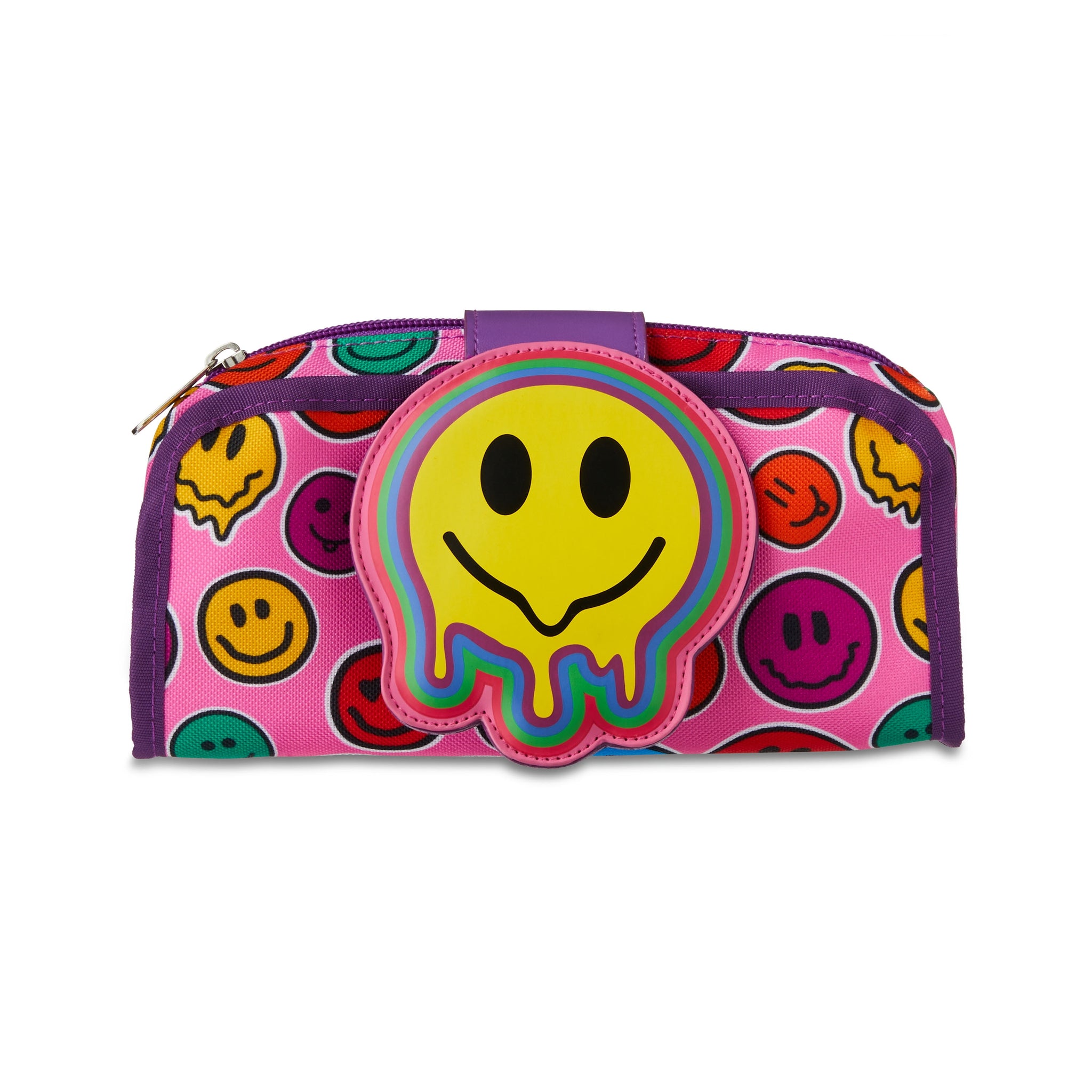 Smiley Face Icon Pencil Pouch, Multi-Color