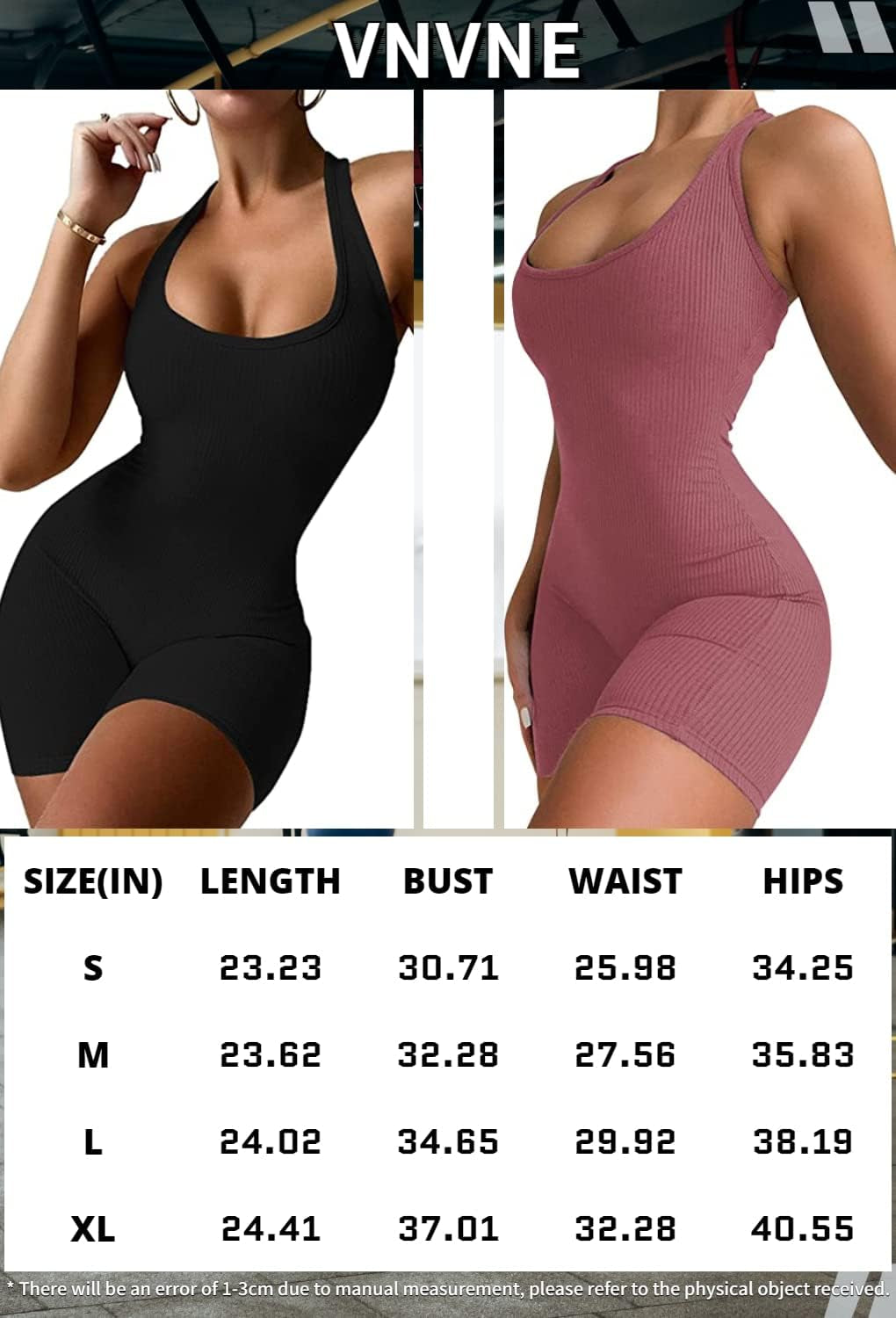 Sexy Backless Jumpsuit for Women Summer, Sleeveless Tank Top Bodycon Short Romper, One Piece Ribbed Short Bodysuit