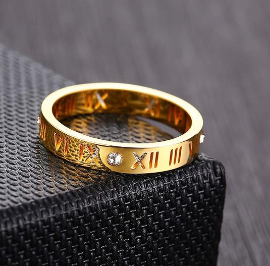 18K GOLD PLATED STAINLESS STEEL FINGER RING