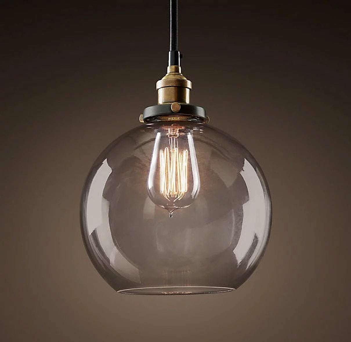 Latoya 1-Light Clear Glass 8-Inch Edison Pendant with Bulb