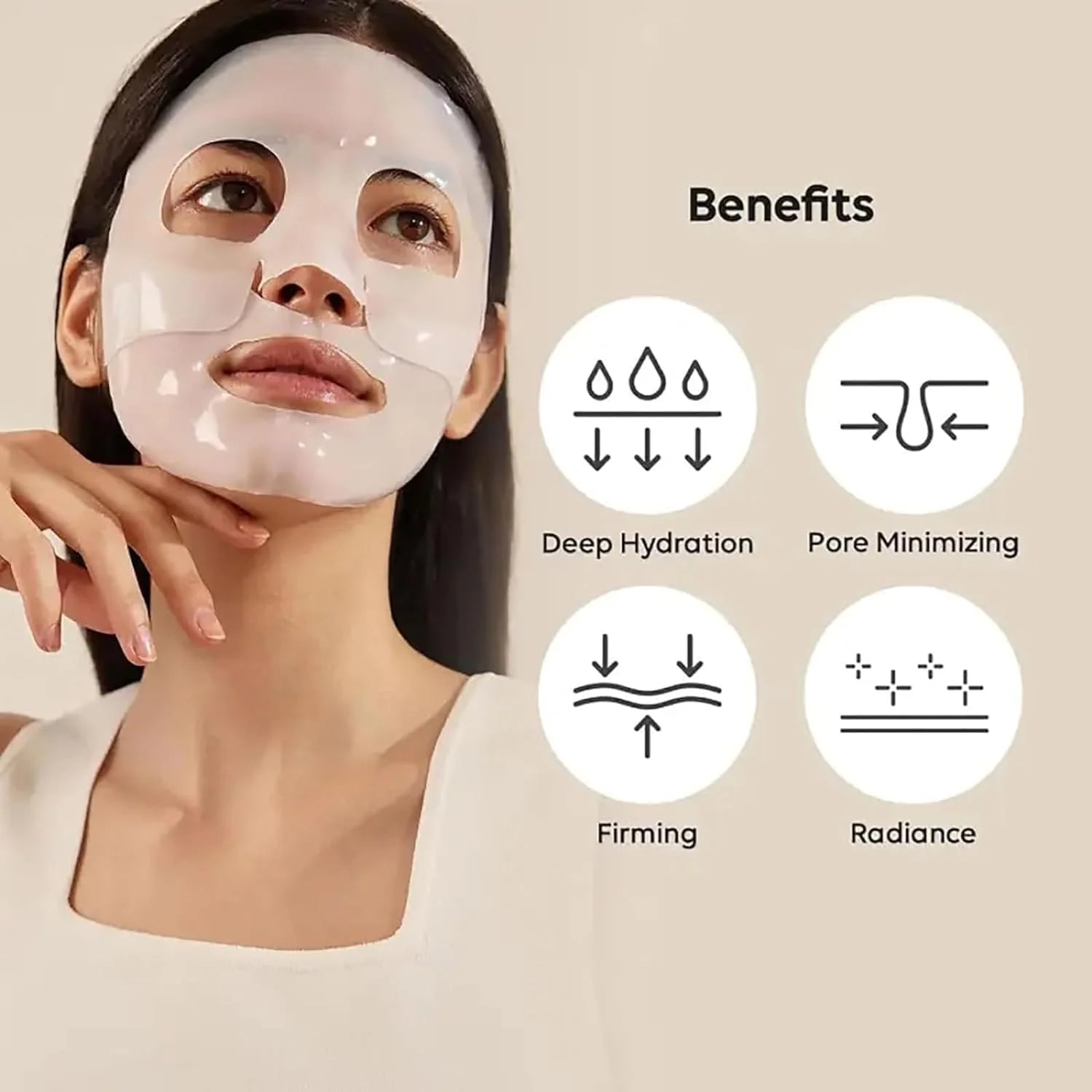 8PCS Bio-Collagen Real Deep Mask, Collagen Mask Overnight, Collagen Mask for Face, Organic Collagen Reverse Film Volume Peel off Mask, Hydrating and Firming Facial Mask, 5Ml