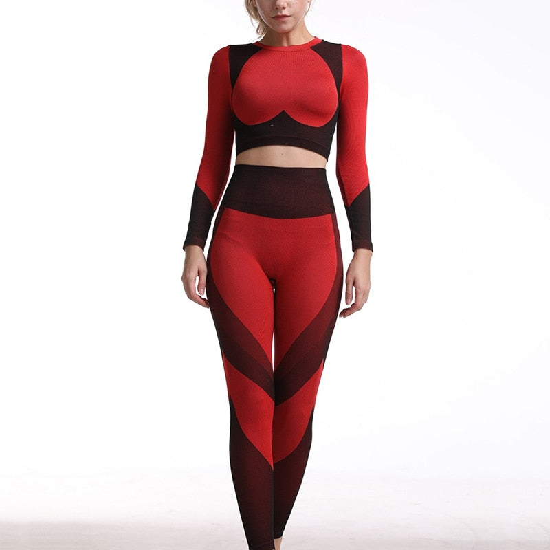 Women's Red Yoga Set