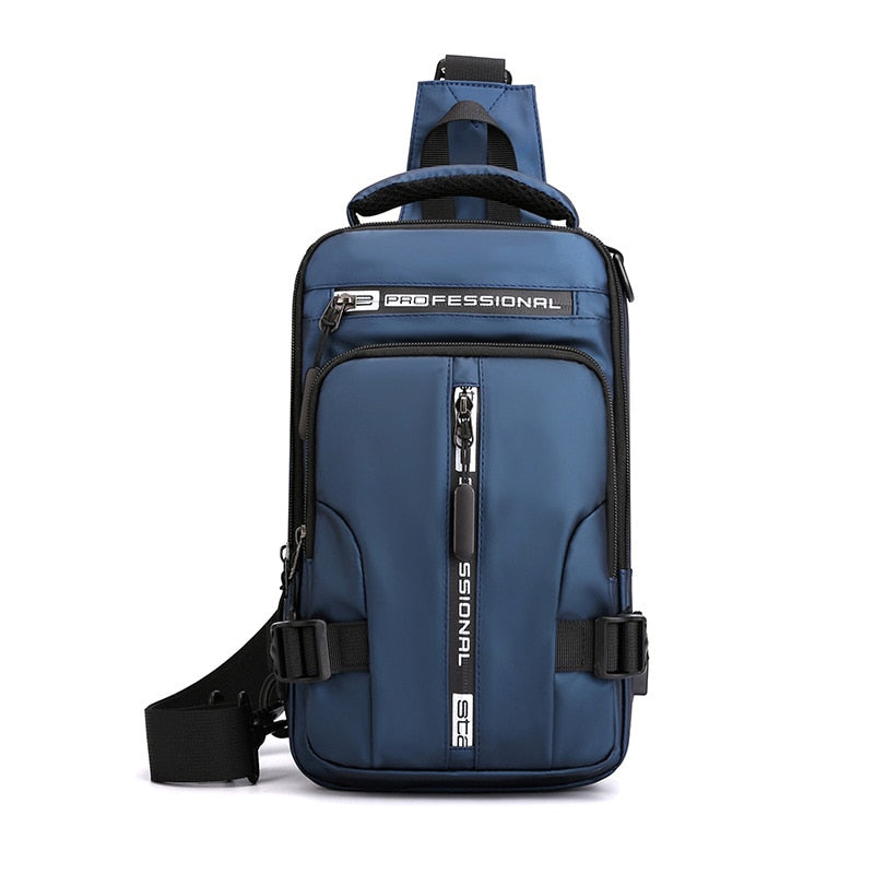 Men's Nylon Backpack With USB Charging