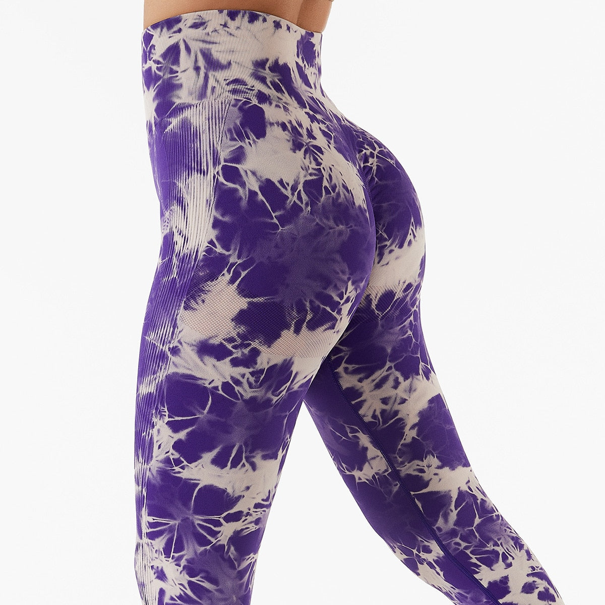 WOMEN HIGH WASIT TIE DYE RUNNING LEGGINGS