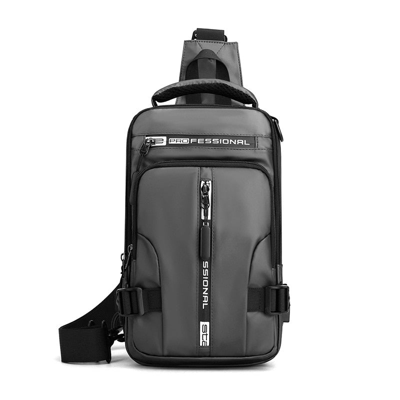 Men's Nylon Backpack With USB Charging