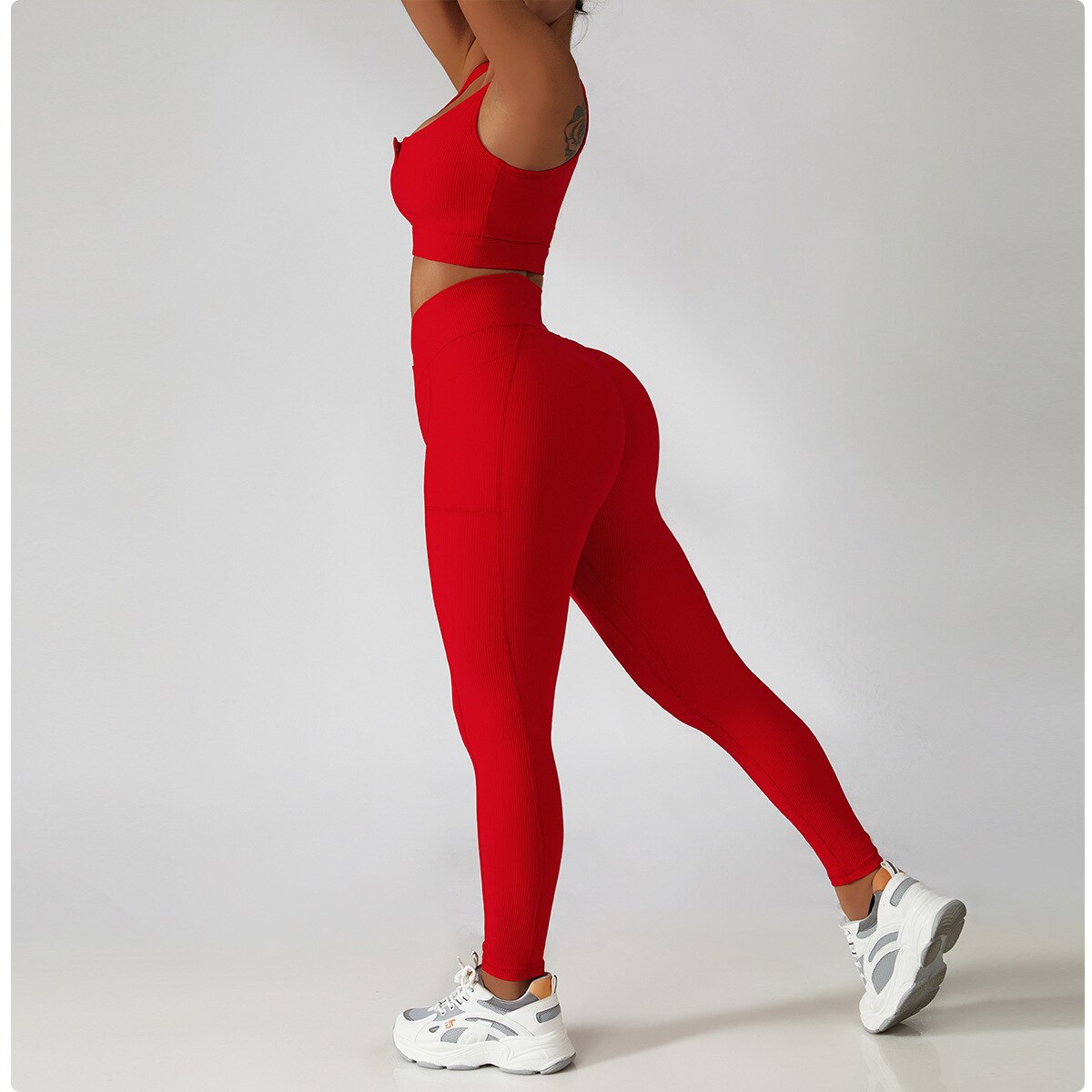 Women's High Waist Leggings Sports Suits