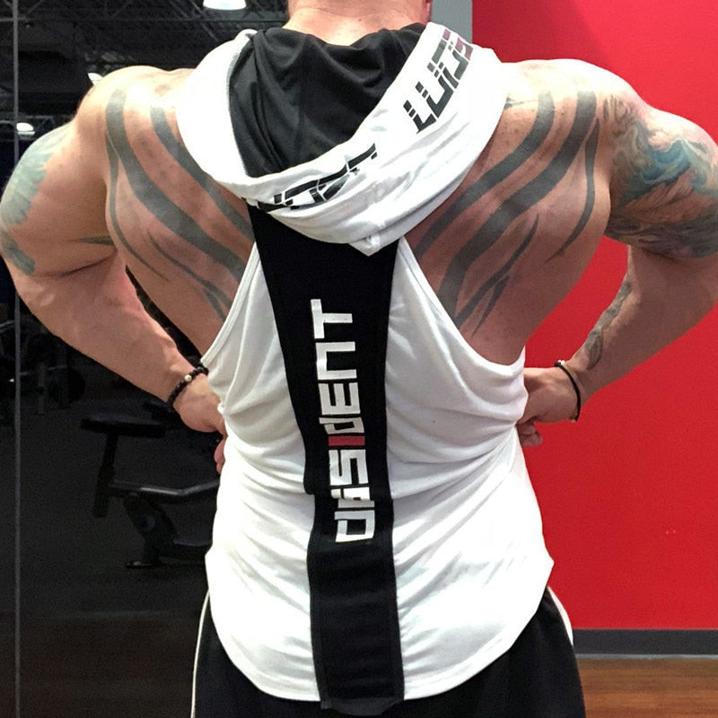 Tank Top With Hood For Bodybuilders